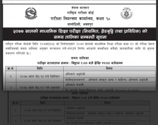एसईई परिक्षा सम्बन्धि जरुरी सूचना !