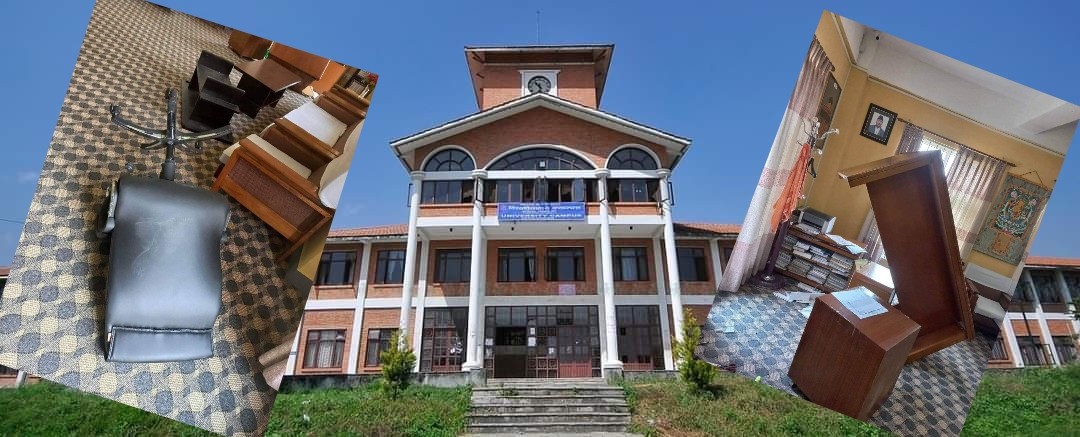 विद्यार्थीद्वारा त्रिवि उपकुलपतिको कार्यकक्ष तोडफोड