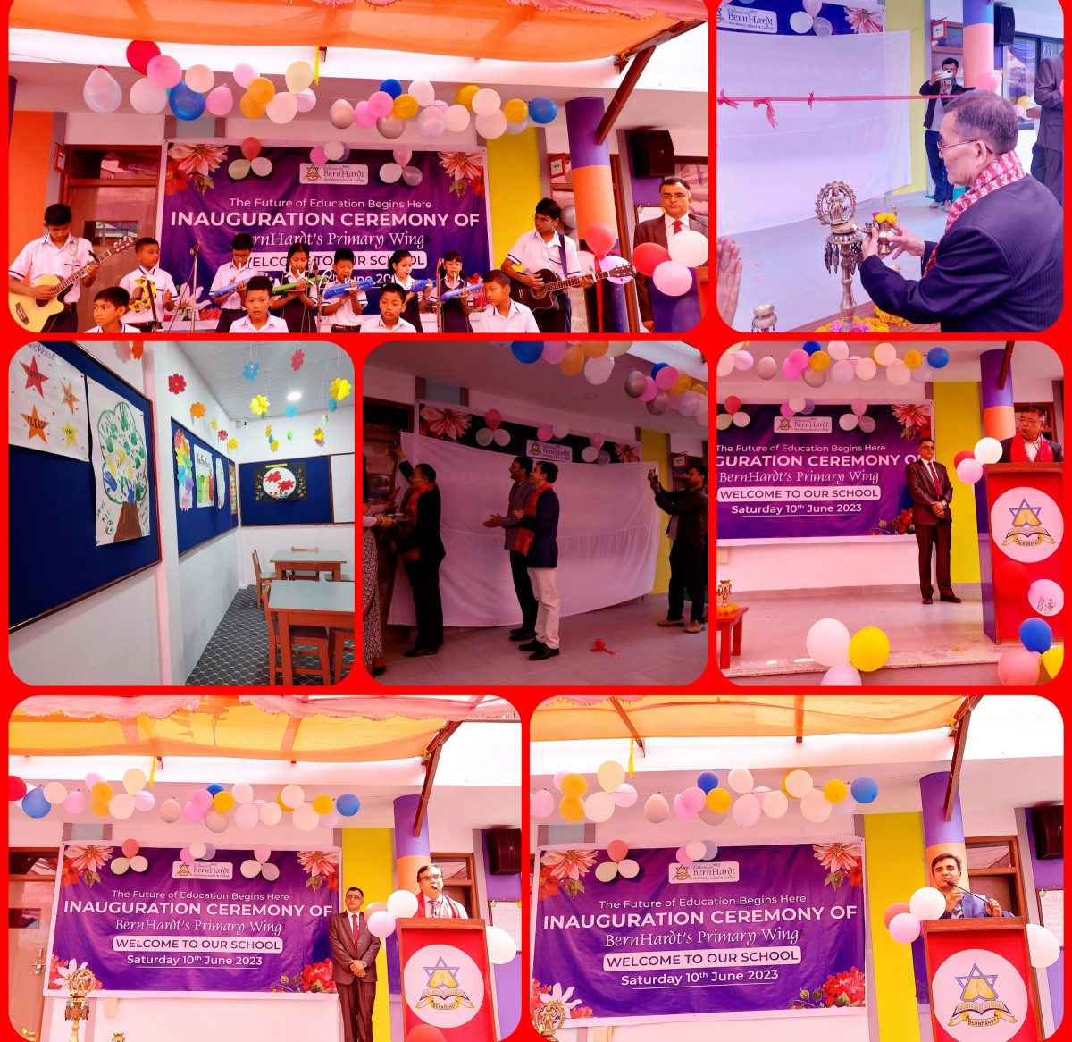 बर्नहार्टले गर्यो, पुर्वप्राथमिक तह र नयाँ भवनको औपचारिक उद्घाटन।
