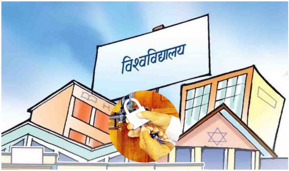तालाबन्दीका कारण विश्वविद्यालय धरासयी