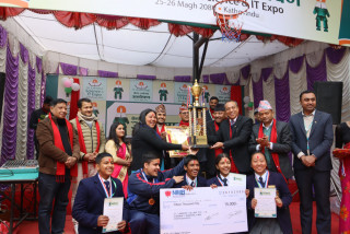 सेन्ट लरेन्स साइन्स एन्ड आइटी एक्स्पोमा रिपुमर्दिनी सैनिक महाविद्यालयलाई पहिलो पुरस्कार