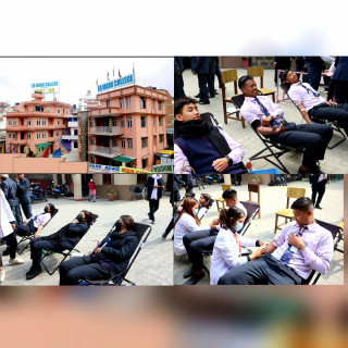 एड-मार्क कलेजमा रक्तदान आयोजना ।