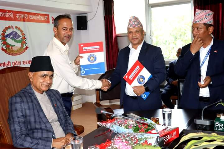 कर्णाली प्रदेश सरकार र मध्यपश्चिम बिश्वविद्यालयबिच सम्झौता।