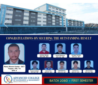 आईओई प्रथम सेमेस्टरमा एडभान्स इन्जिनियरिङका मनुशरणले ल्याए ४ जिपिए