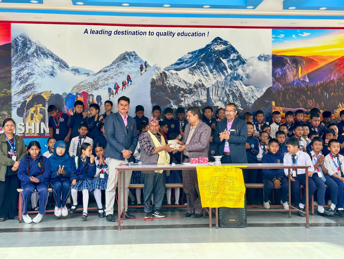 सामाजिक उत्तरदायित्वमा उदाहरणीय द सनसाइन स्कुल