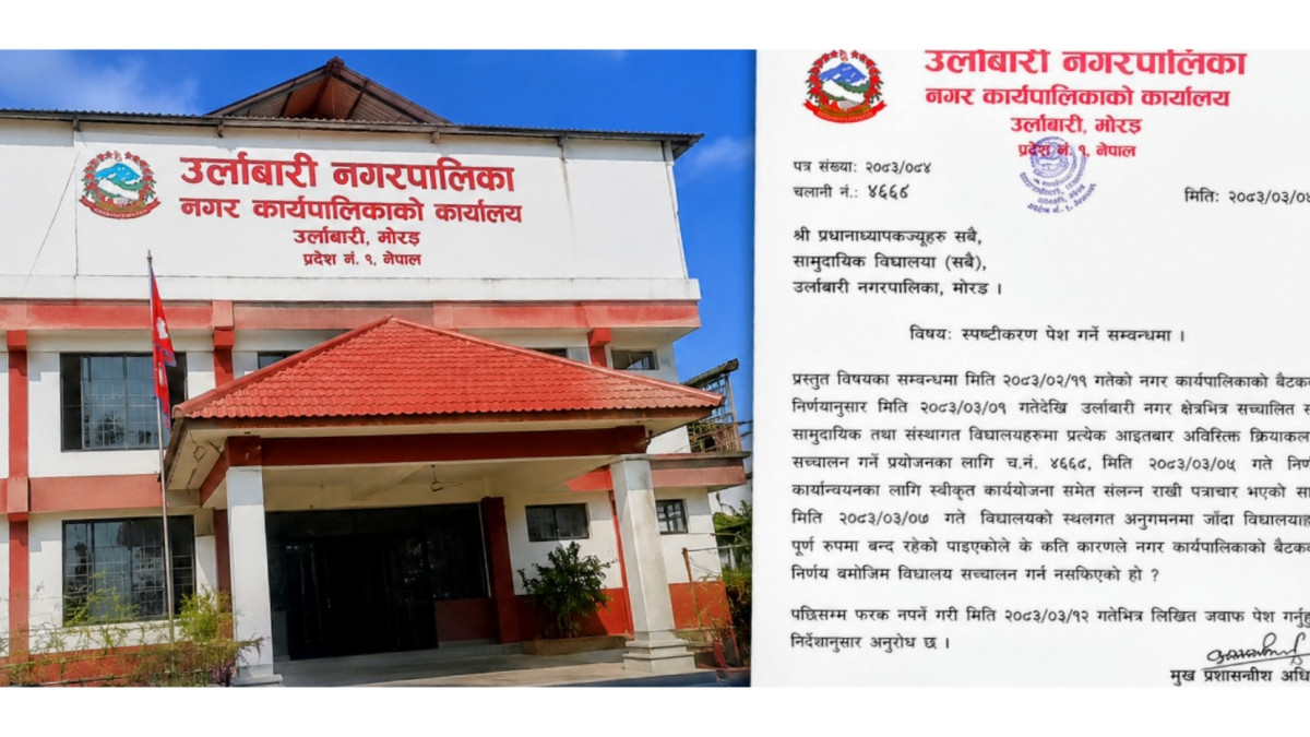 आइतबार विद्यालय सञ्चालन नभएको विषयमा प्रधानाध्यापकसँग स्पष्टीकरण माग