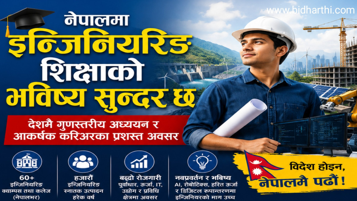 नेपालमा इन्जिनियरिङ शिक्षाको भविष्य सुन्दर छ : देशमै गुणस्तरीय अध्ययन र आकर्षक करिअरका प्रशस्त अवसर