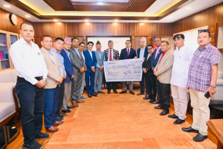 भोटेकोशी बाढीपीडितका लागि नेसनल प्याब्सनद्वारा १ करोडभन्दा बढी सहयोग