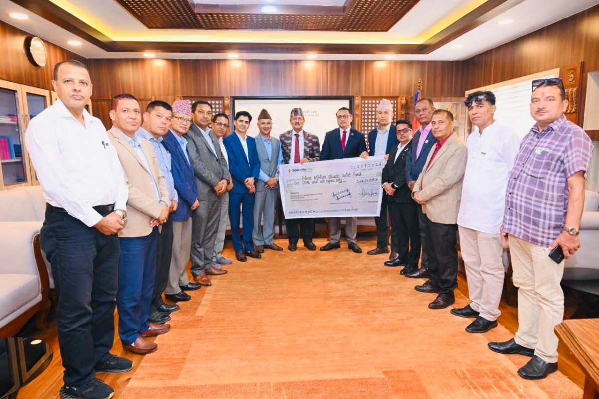भोटेकोशी बाढीपीडितका लागि नेसनल प्याब्सनद्वारा १ करोडभन्दा बढी सहयोग
